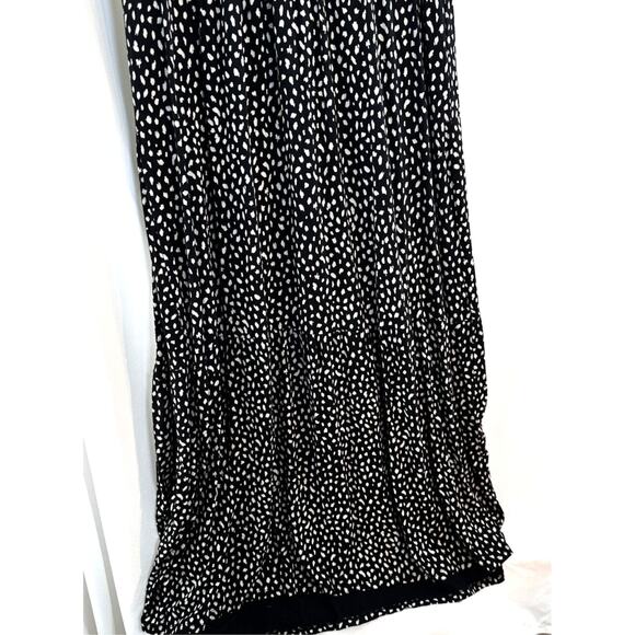 Isabel Maternity Black White Print Maxi Dress Sleeveless Tiered XXL - Picture 5 of 6